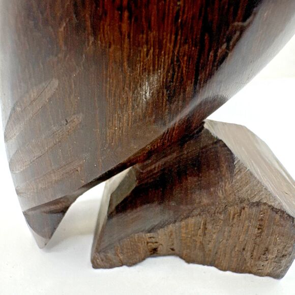 Vtg Ironwood Polished Hand Carved Wooden Owl Figurine Sculpture Decorative 4" - Picture 6 of 9
